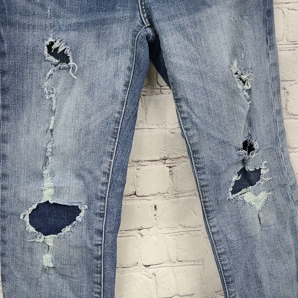 Old Navy Karate Built-In Flex Max Slim Boys Jeans Felix Indigo Denim Distressed